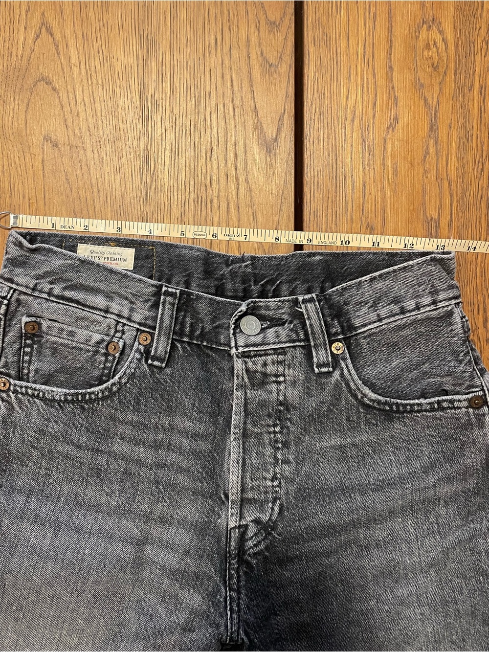 Levi's Black Washed 501 ’93 Denim Jean Shorts - Picture 5 of 8